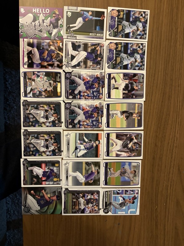 Colorado Rockies Lot 86 Total Cards 20 Chrome Cards All Cards Are Sleeved