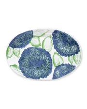 Vietri  Italy 18"Hydrangea Blue Melamine large Oval Platter Ltd Release NWT RARE