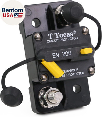 E9 200 Amp Circuit Breaker with Manual Reset for RV Boat Marine ATV Vehicles Aud