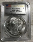 2025-W American Eagle Burnished 1 oz .999 Silver PCGS Graded MS70 First Strike