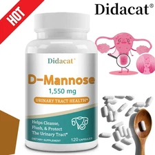 D-Mannose Capsules 1550mg – Maintain urinary tract health, cleanse