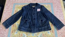 Jean Jacket Size 4-5 Little Girls Excellent Condition Super Cute Details On Back