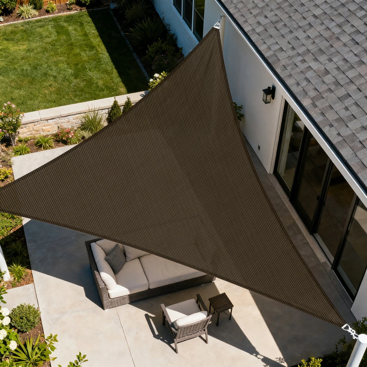 Triangle Garden & Patio Shade Sails for sale | eBay