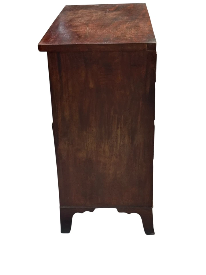 Antique Mahogany American Hepplewhite chest of drawers dresser project 1790 - Image 4 of 4