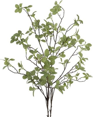 2 pcs Artificial Greenery Stems, 41.3   Tall Fake Plants Branches 2Pcs, Green 