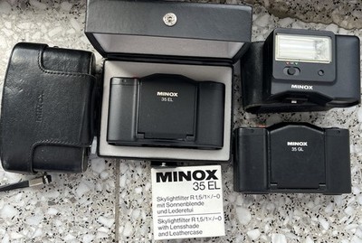 Minox 35 GL EL Konvolut FC35 Blitz Ovp skylightfilter Gegenlichtblende