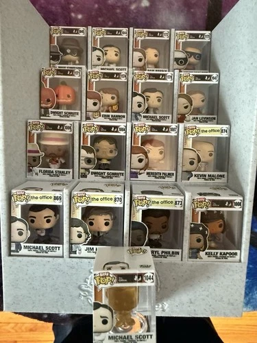 The Office  Funko Bitty Pop COMPLETE SET of 16 And GOLD