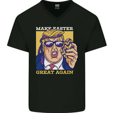 Make Easter Great Again Funny Donald Trump Mens V-Neck Cotton T-Shirt