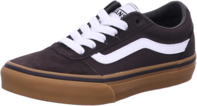 Vans Ward Boys' Side Stripe Skate Shoes Boy's Size: 4 Youth Turkish Brown