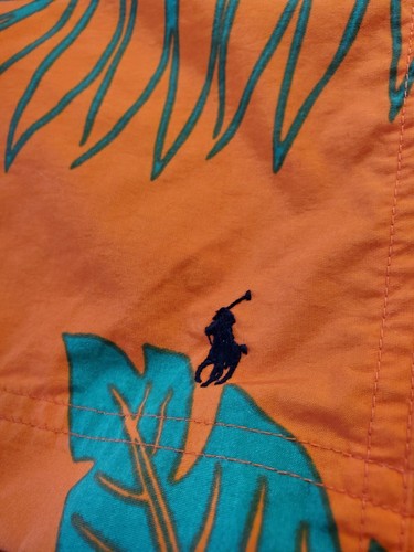 Polo Sport Ralph Lauren Hawaiian Orange Green Board Swim Trunk Shorts XL 42 - Picture 5 of 19