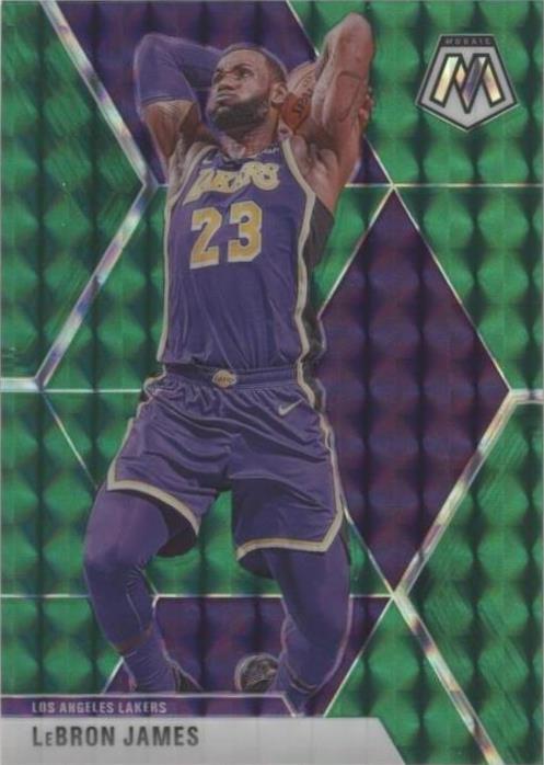 2019-20 Panini Mosaic - Green Prizm #8 LeBron James
