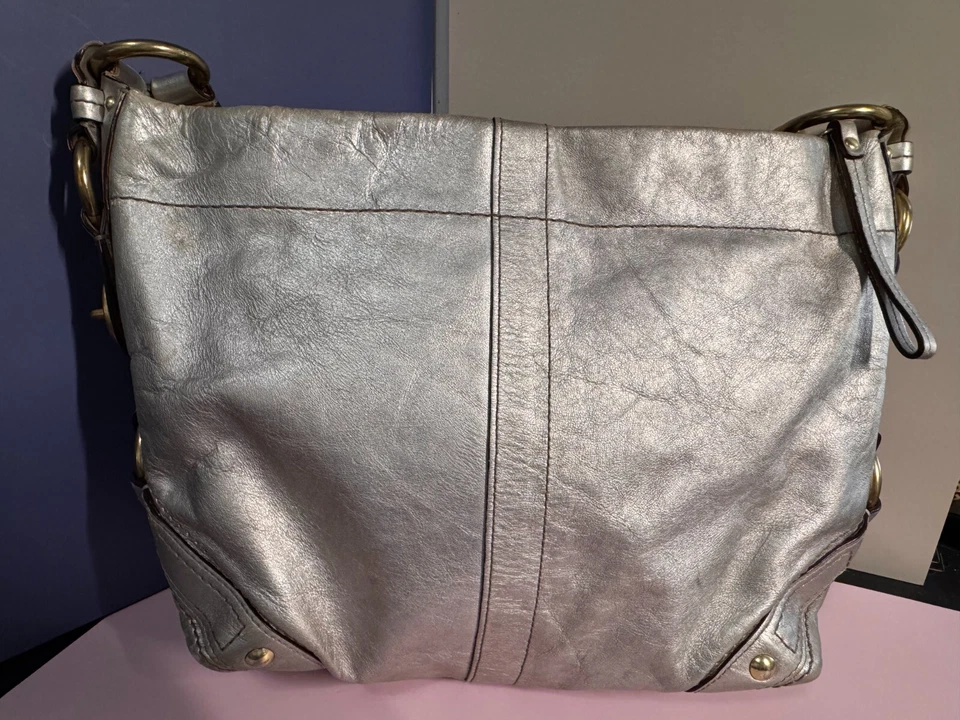 RARO BOLSO DE HOMBRO COACH METAL ZOE HOBO TOTE #11870 Foto 3 de 4