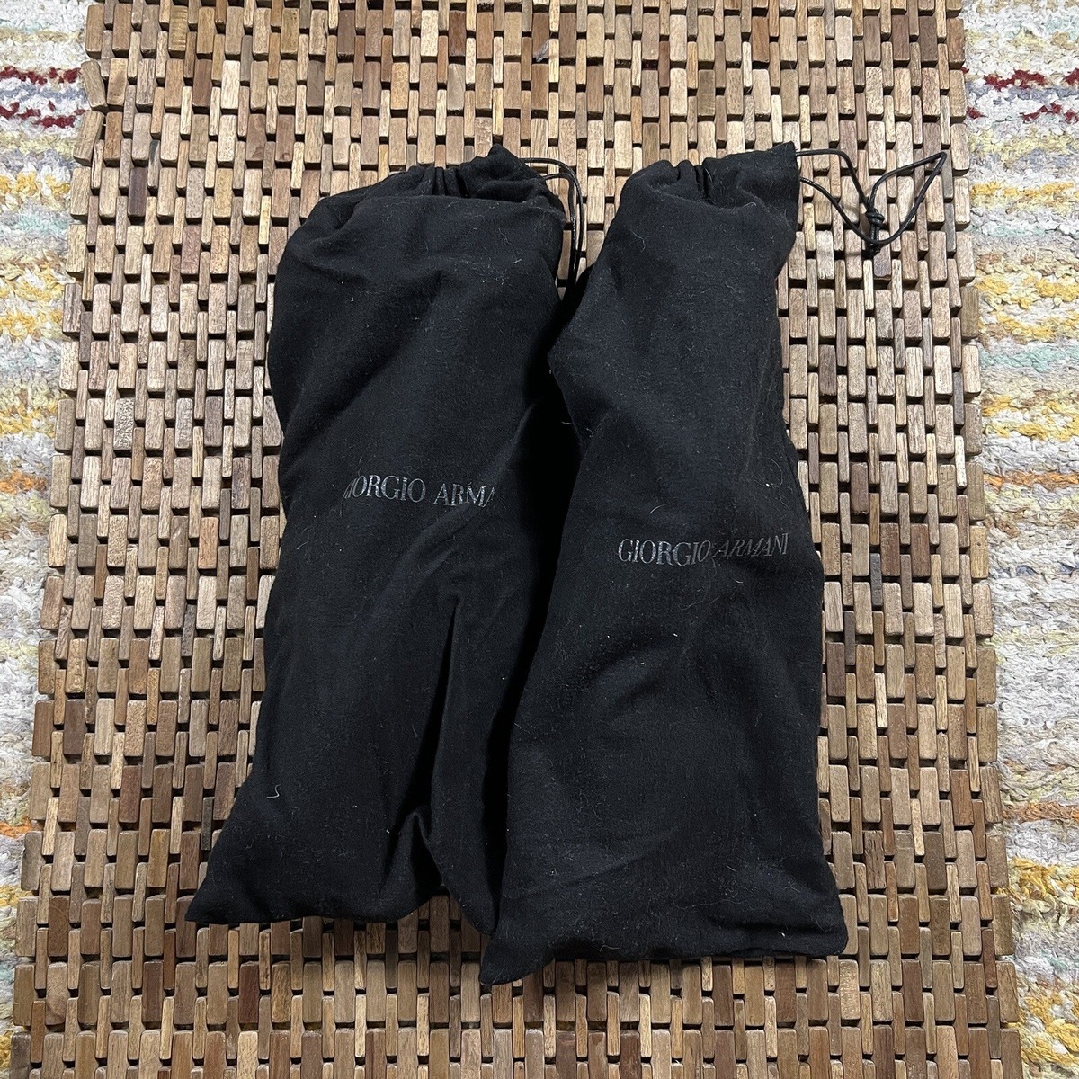 Giorgio Armani Low Top Leather Sneakers Shoes Lace Up Grey Men's