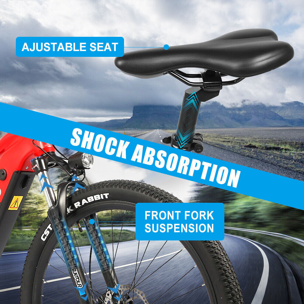 Accolmile 27.5" Electric Mountain Bike Ebike 750W Mid Drive Motor 17