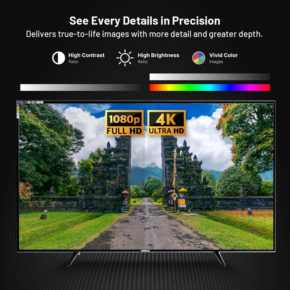 SAMView 65 inch UHD 4K Android TV OS V.9 with Google Voice Search and Bluetooth - Image 2 of 4