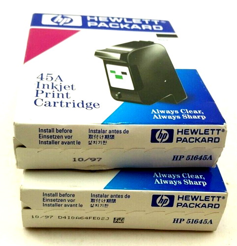 2 - Genuine HP 51645A Black Inkjet Print Cartridge 45A ( Both - Expired ...