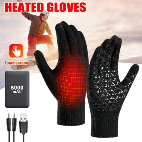 Elektrische Beheizte Handschuhe Akku Winter Warme Touchscreen Fahrrad Radfahren - Bild 26 von 28