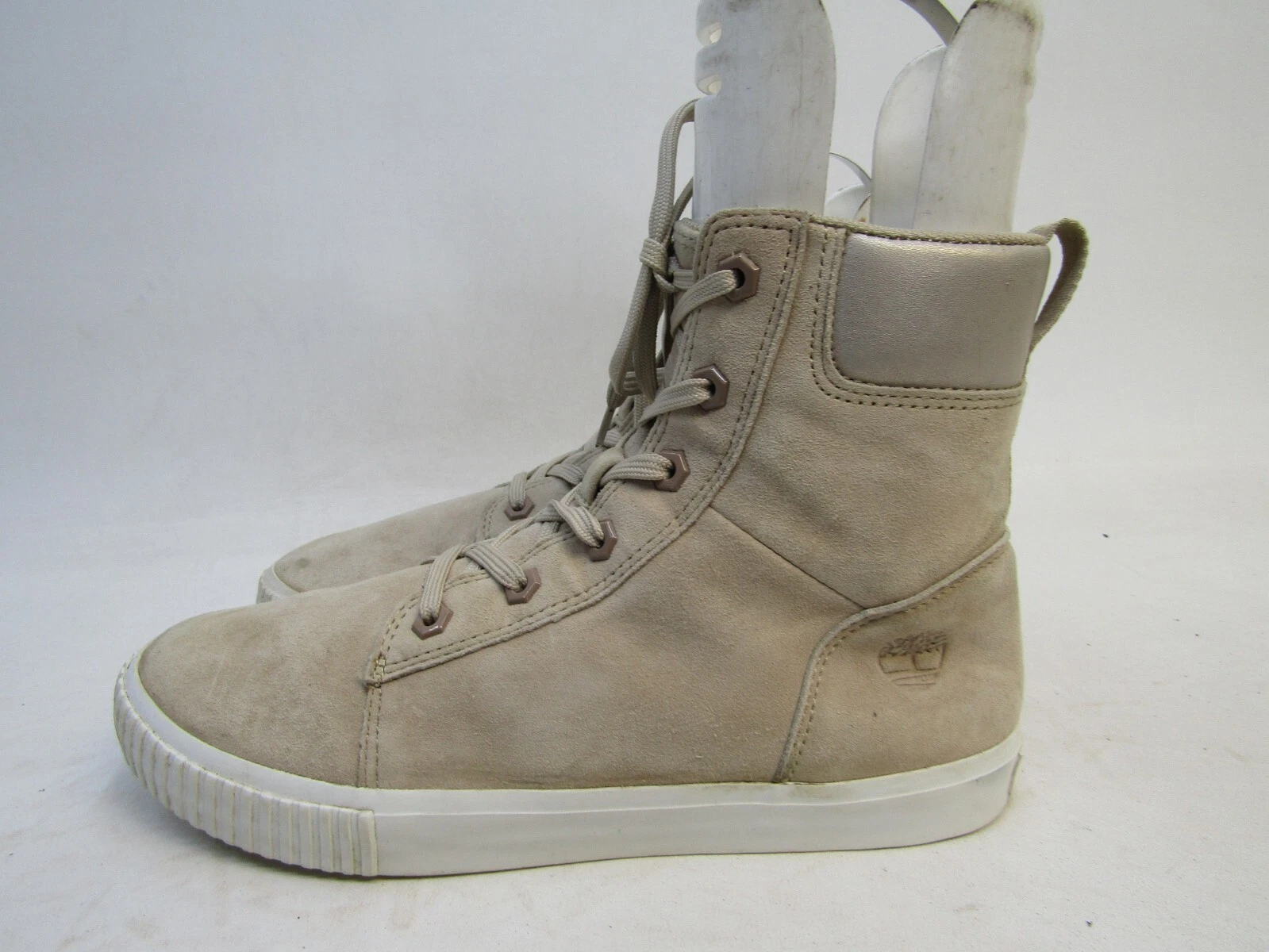 Stivaletti casual Timberland donna taglia 9 M grigio scamosciato lacci