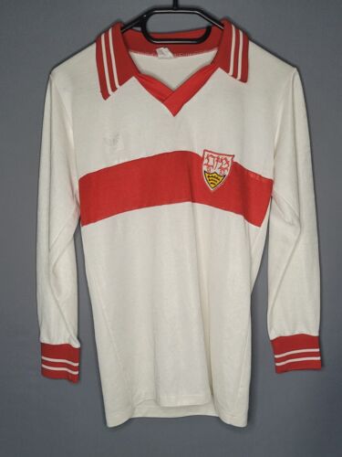 VfB Stuttgart Erima long sleeve home jersey 1979-1981 without main sponsor size S top-