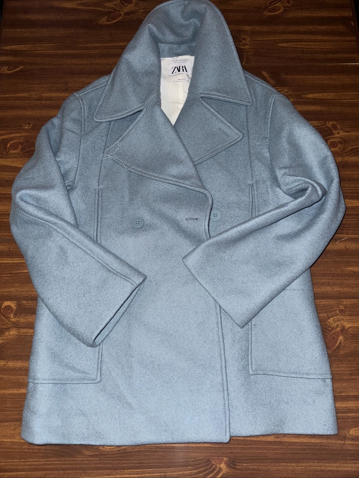 ZARA MEN Rare Sold Out Bloggers Double Coat 9621/304 MEDIUM M $350 - product detail image 2