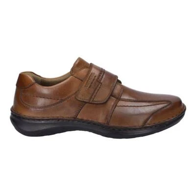 JOSEF SEIBEL MENS SHOES AND SANDALS Josef Seibel New Anvers 02 Mens Wide Cognac Leather Arch Support Touch Fastening