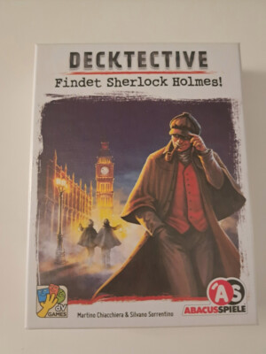 Decktective - findet Sherlock Holmes Krimispiel Kartenspiel Abacus WIE NEU