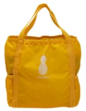 HAWAIIAN YELLOW PINEAPPLE HAWAII REUSABLE SHOPPING BAG FOLDABLE TOTE