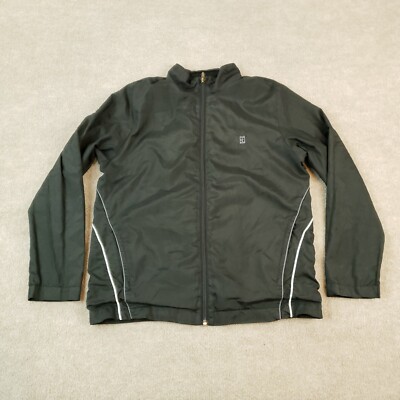 Vintage Nike Court Windbreaker Jacket Womens Medium Black Mock Neck  Lightweight