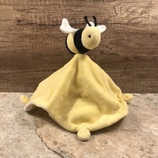 BURT'S BEES BABY YELLOW BUMBLE BEE LOVEY SECURITY BLANKET STUFFED ANIMAL PLUSH