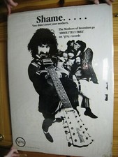Frank Zappa Poster Shame The Mothers Of Invention Face Body Shot With Guitar