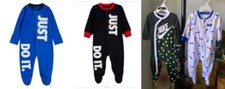 NWT NIKE INFANT BABY BOYS 6 MOS FOOTIE COVERALL LOT OF 4 PCS ALL NEW BUNDLE new