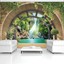 Vlies Fototapete Mit 3D-Effekt | Motiv: Wasserfall, Wald, Strand, Landschaft | XXL, Abziehbar & Geruchsfrei | Inkl. Kleister