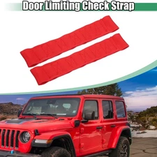 2pcs Car Auto Door Limiting Check Straps Door Straps for Jeep Wrangler YJ Red