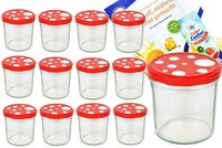 12 SturzgläSer 350Ml Rot Weiß Gepunktet MarmeladengläSer EinmachgläSer Glas