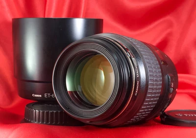 [Exc+5 w/Hood] Canon EF 100mm f/2.8 USM Macro Prime Lens for EOS EF From JAPAN - Image 1 of 4