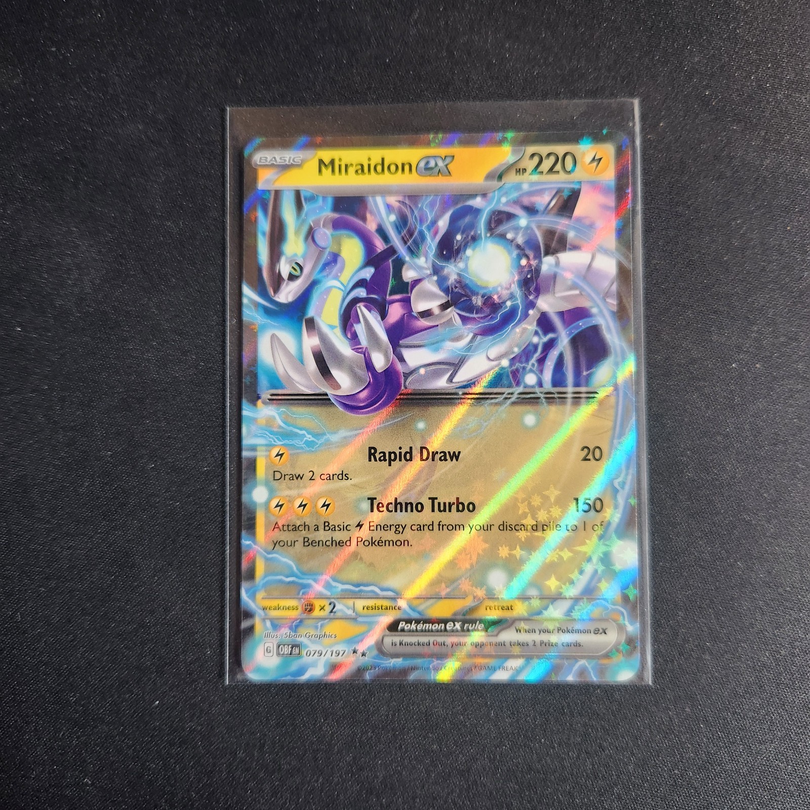 Miraidon ex 079/197 SV03: Obsidian Flames Double Rare Pokemon NM     L68