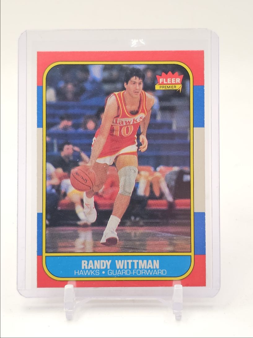 RANDY WITTMAN 1986-87 FLEER PREMIER BASKETBALL HAWKS #127 Q3562