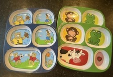 Divided Childrens Plate for picnic, BBQ Toddler Children Plates Divided