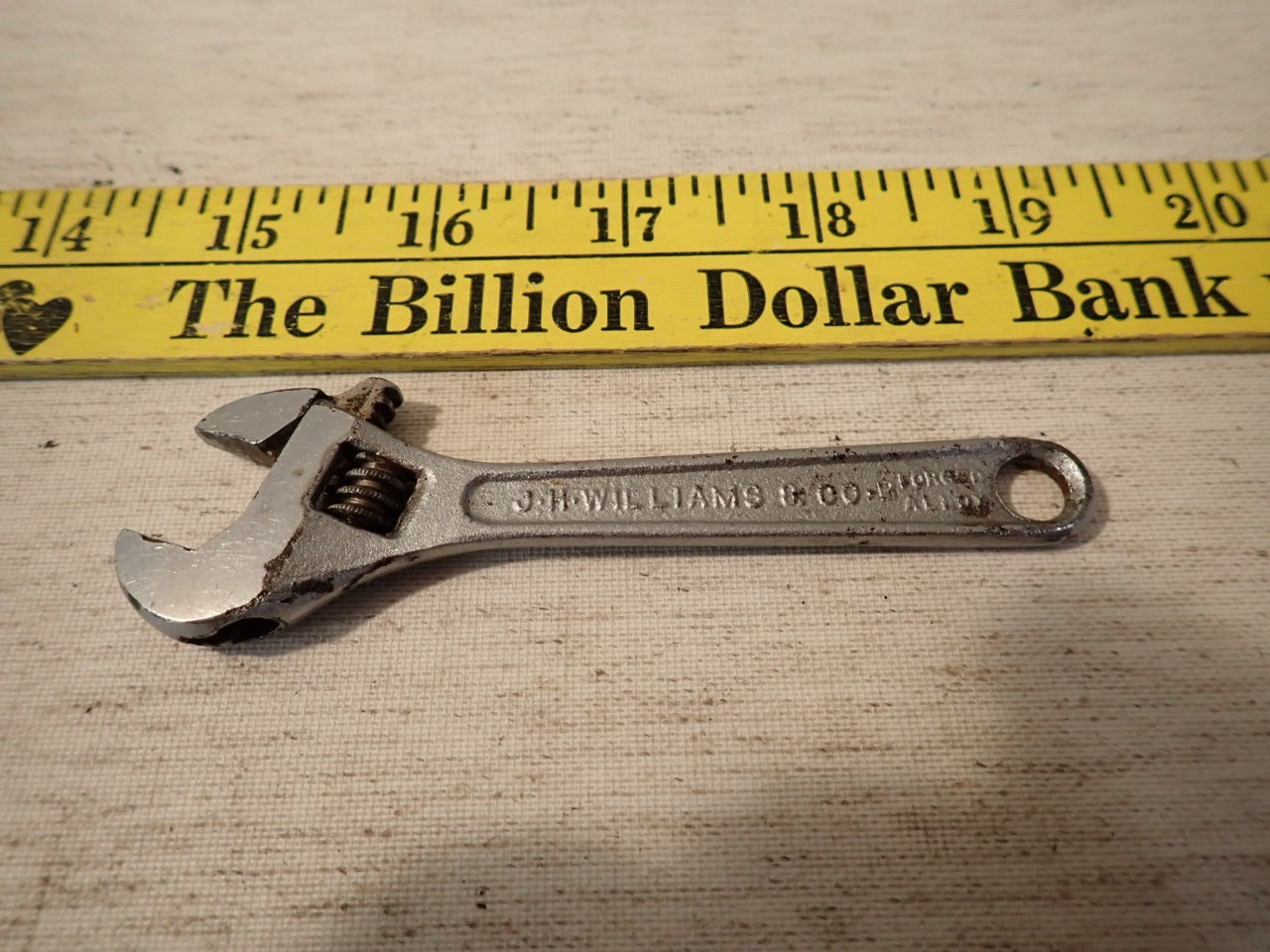 Vintage  J.H. Williams Superjustable 4" Wrench  made in USA