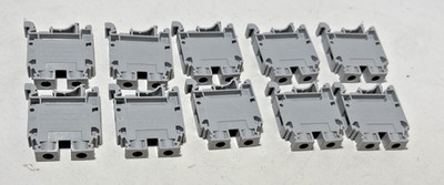 LOT 10 Elmex KUT10N/GREY TERMINAL BLOCK, DIN RAIL 1000V 63A 600V 65A 6-16 AWG
