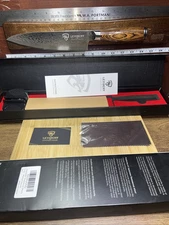 Damascus Steel Chef Knife 76 Layers VG10 Japanese Santoku Wood Handle 8 inch 8"