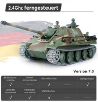 "Rc Panzer \"Jagdpanther\" Heng Long 1:16 Mit Rauch&Sound Und Stahlgetriebe - V7.0 "