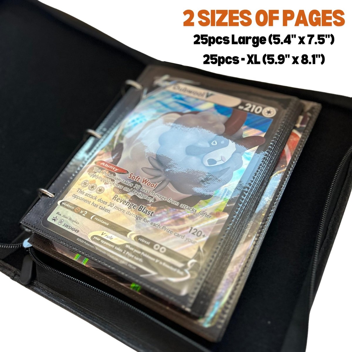 pokemon jumbo card binder 1 Pocket Oversized for 40 Jumbo Cards – Mini Binder, Jumbo Cards :
