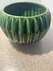 Vintage McCoy Pottery Planter Olive Green #685 Ribbed MCM