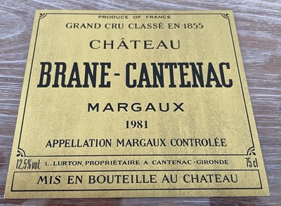 1981 Château Brane Cantenac Label - 75cl