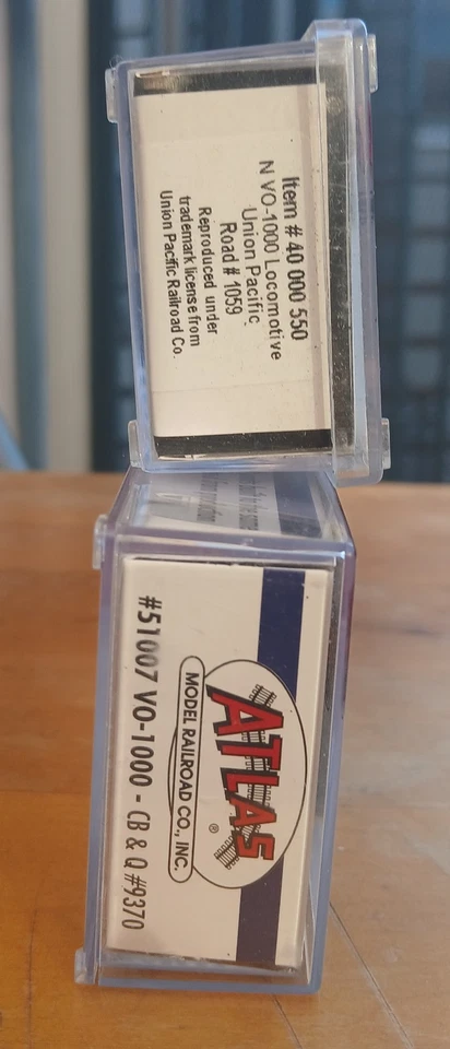 N scale Atlas brand VO-1000 (2) bundle UP & CBQ w/ original cases - Image 2 of 4