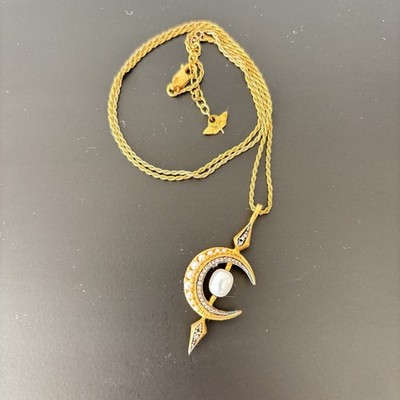 Harris Reed x Missoma Necklace Crescent Moon Pendant Celestial