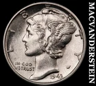 1943 Silver Mercury Dime - Choice Gem Brilliant Uncirculated MS+++  #i4750