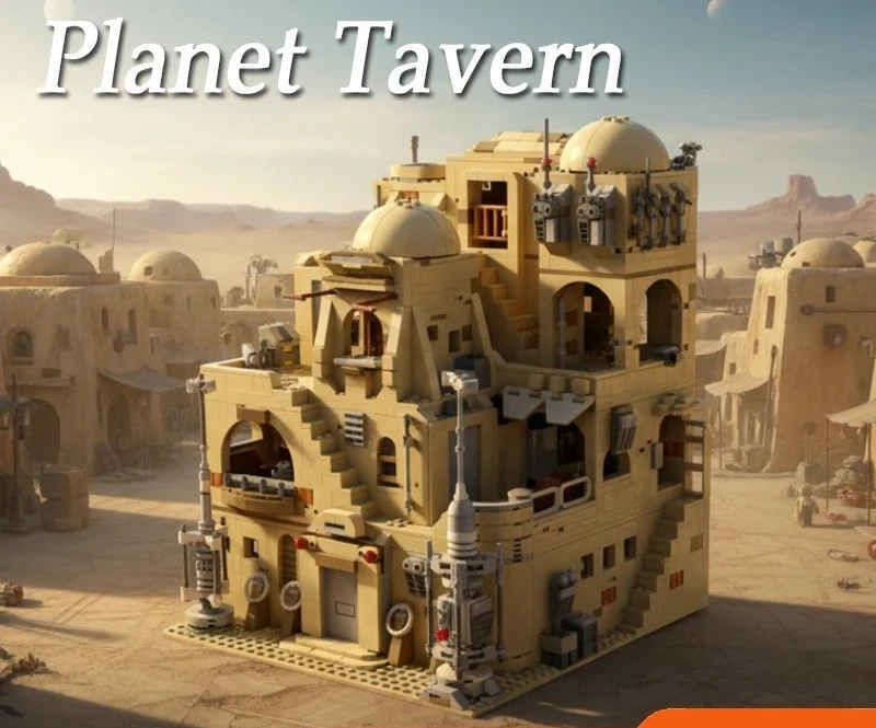 🏠 1971PCS Planet Tavern – MOC Street View Building Blocks Set - Image 2 of 4