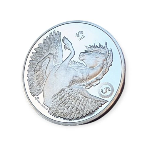 2022 PEGASUS 1 oz Silver Coin 5 Privy British Virgin Islands BU